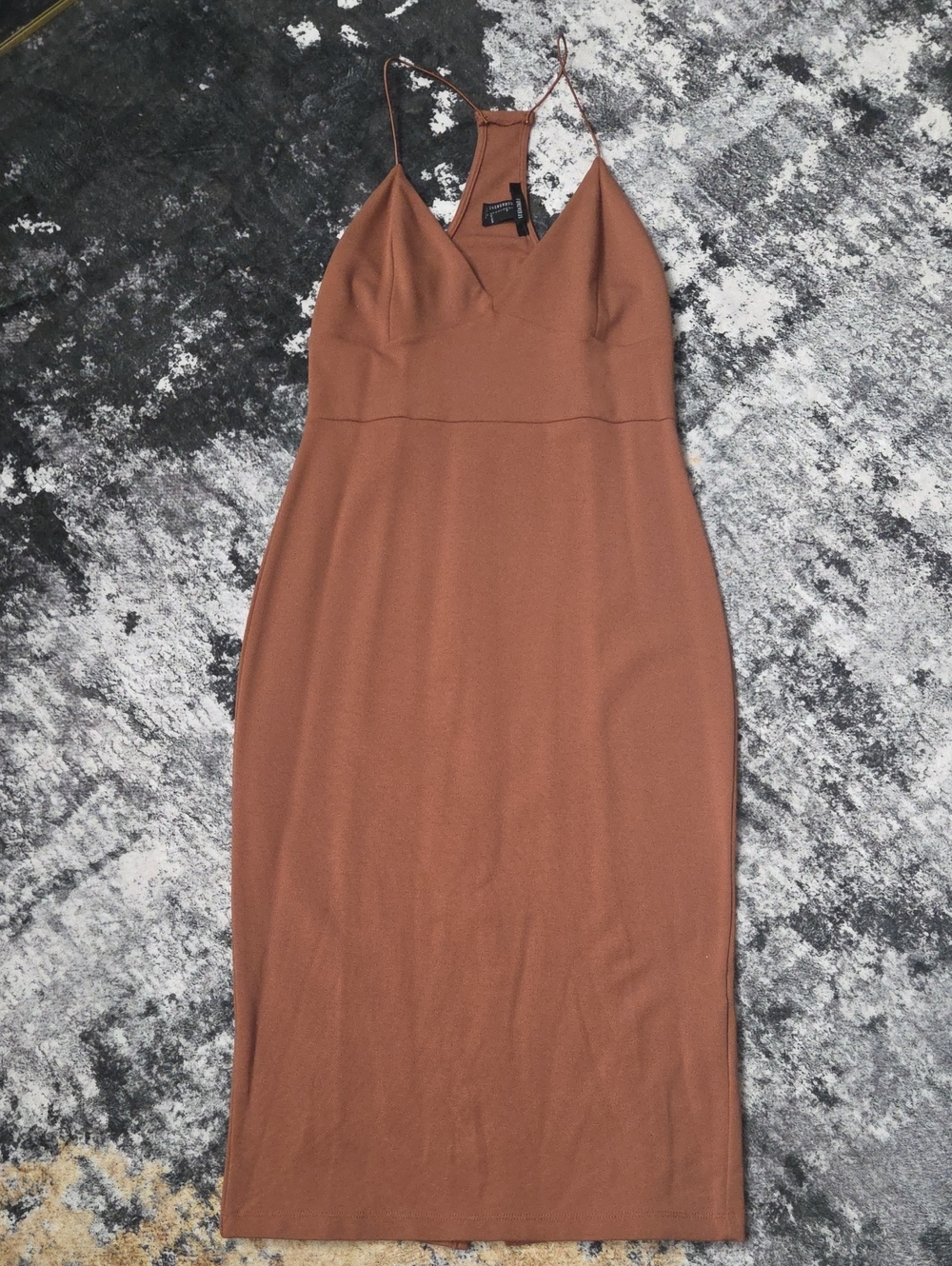 Forever 21 Cocoa Brown Knit Bodycon Dress Size L NWT